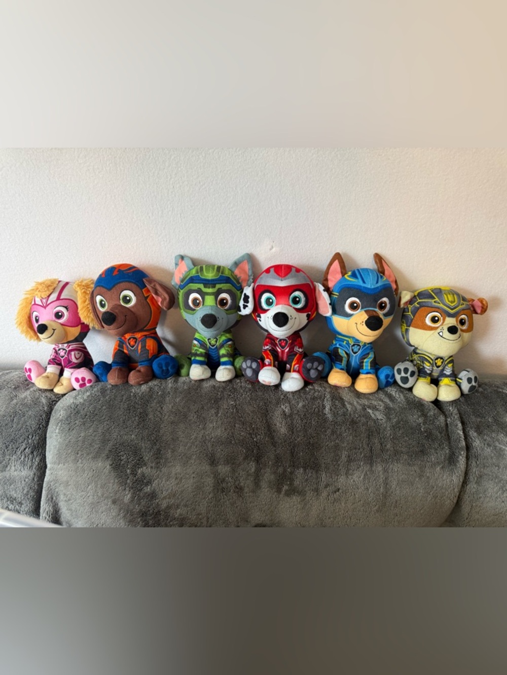Paw Patrol Mighty Pup Movie Small Plush Marshall Chase Rocky Skye Rubble Zuma